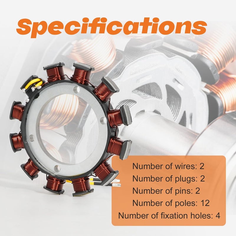 Dilomber Stator Coil 59031-2097 Stator Coil Fits for Kawasaki KAF300 Mule 500 1993-1996, Mule 520 2000-2001, Mule 550 1997-2004, Engine Stator coil - Image 3